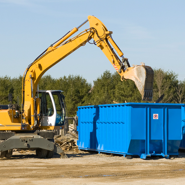 what size residential dumpster rentals are available in Chichester NY